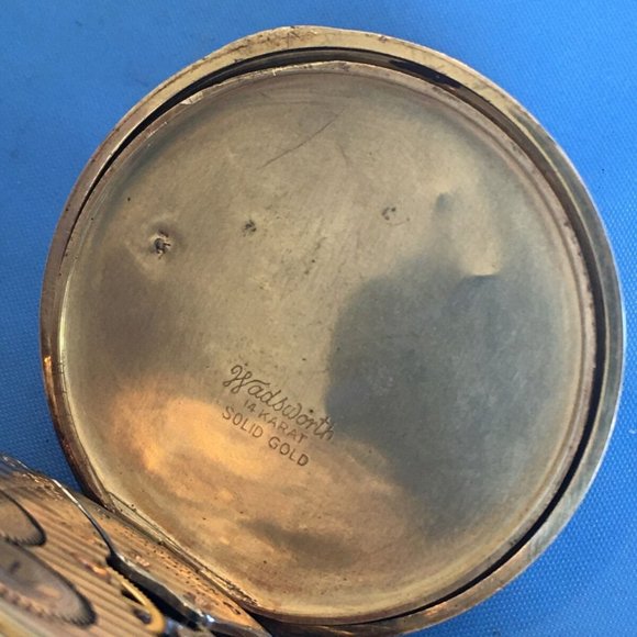 Antique 1924 Hamilton Pocket Watch Solid 14k Yellow Gold 62.2g Size 12s Runs - Picture 6 of 10